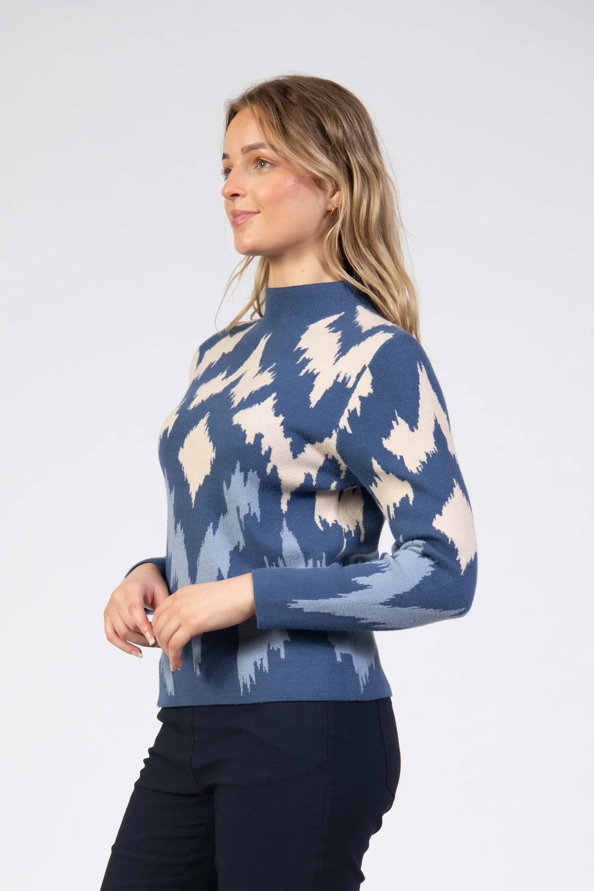 all over print knitted sweater
