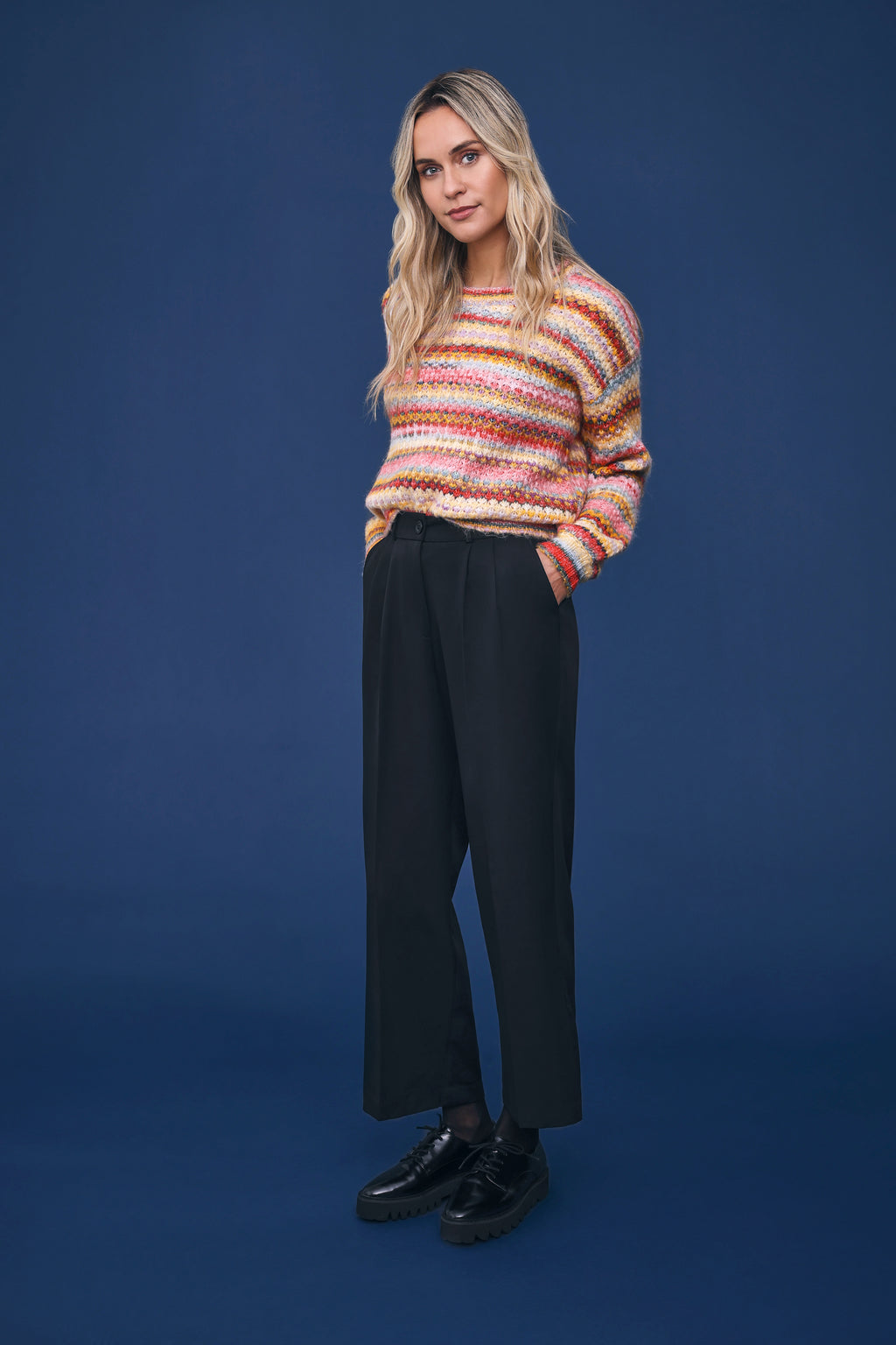 multicolour knitted sweater
