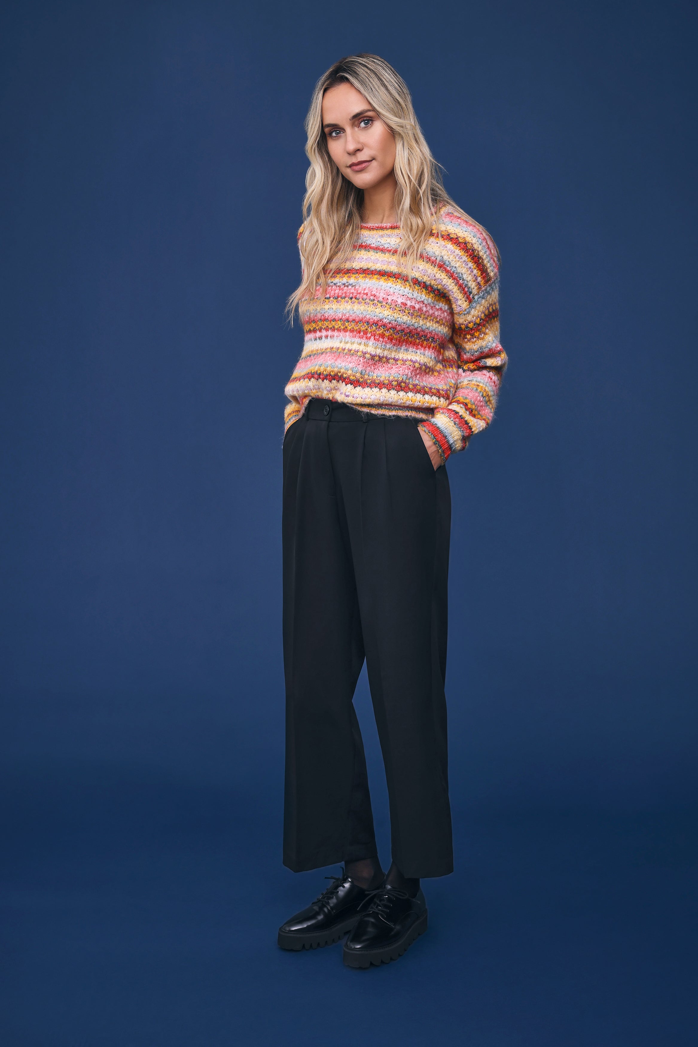 multicolour knitted sweater