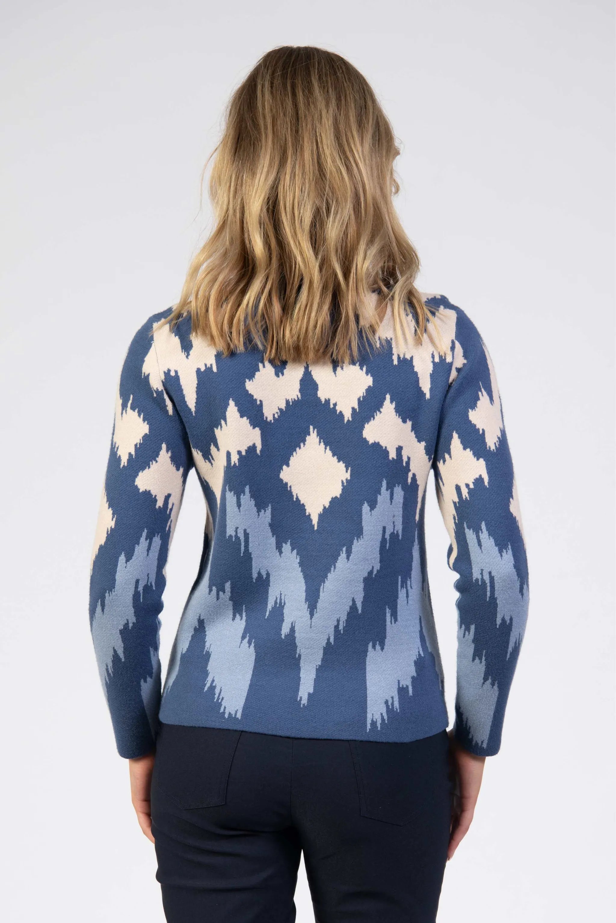 all over print knitted sweater
