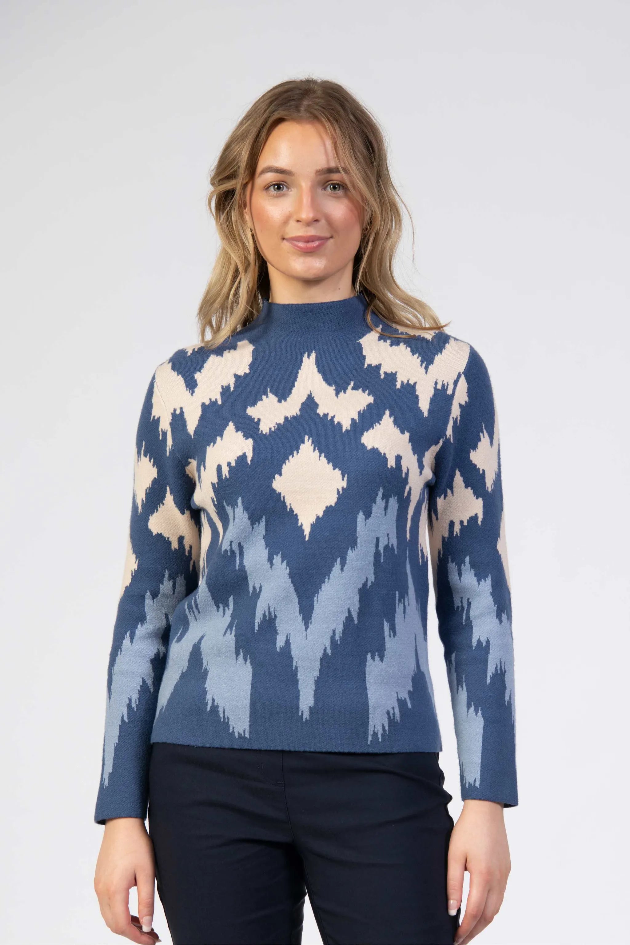 all over print knitted sweater